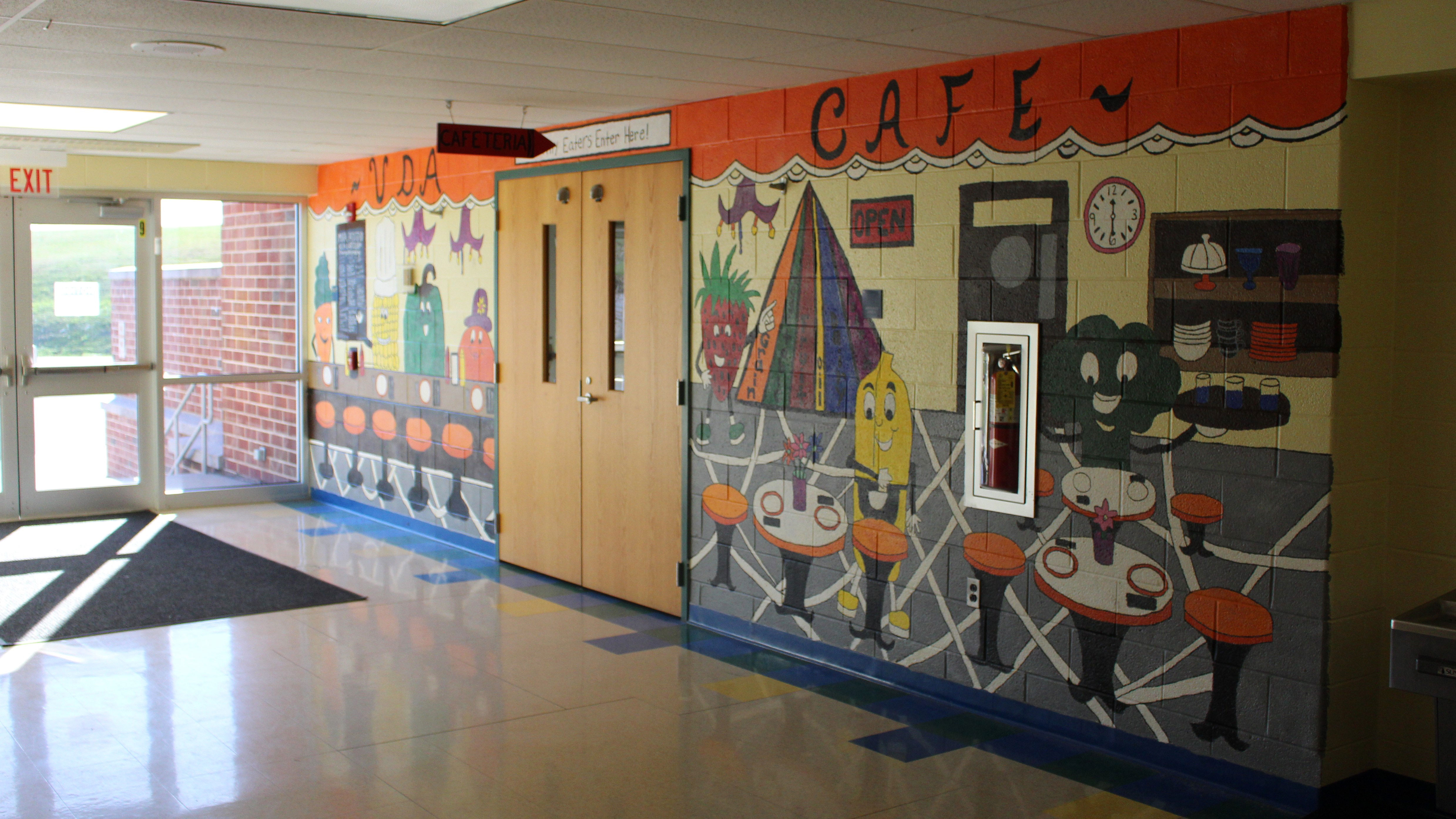 upper dauphin area elementary cafeteria mural