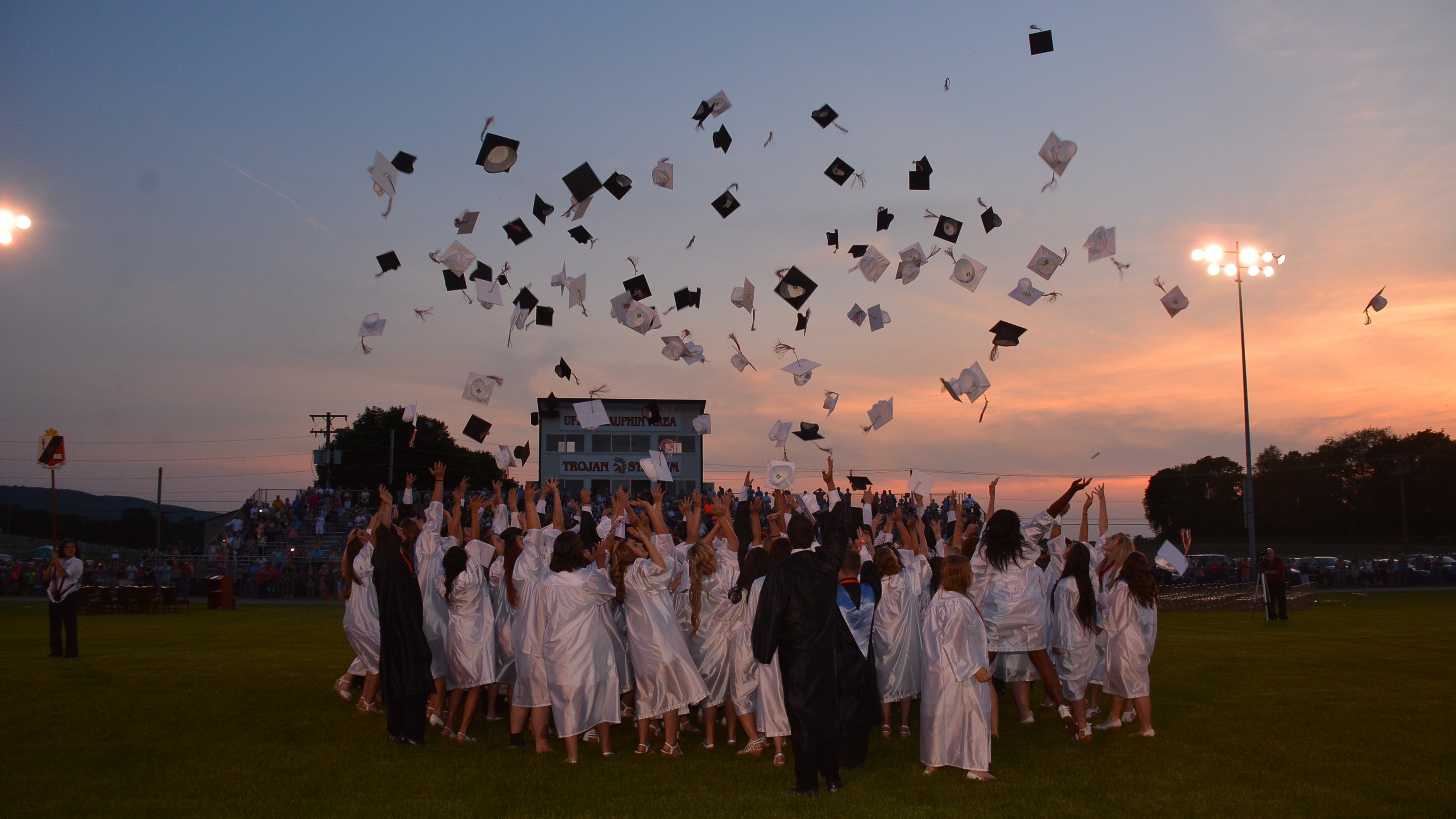 upper dauphin area graduation cap toss