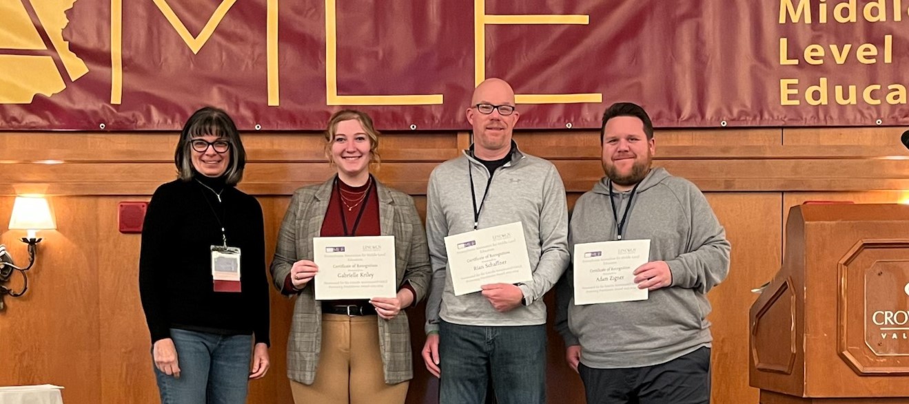 middle school teachers earn awards