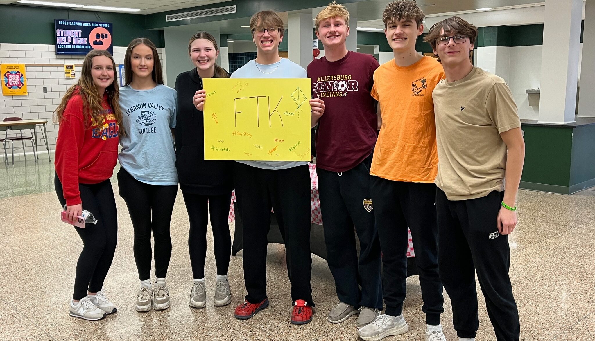 UDAHS Mini Thon Group group of high school students helping for mini thon
